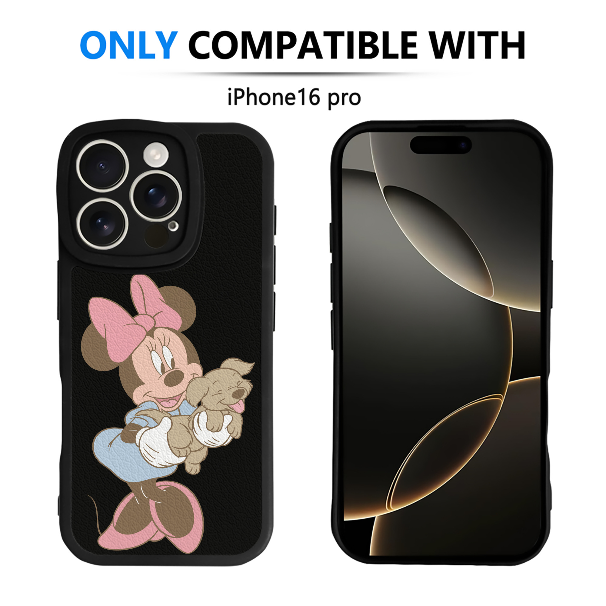 （画像用） ミッキーマウス Mickey Mouse 【iPhone 16シリーズ対応】シリコンスマホケース（レザー調） 材質：シリコン